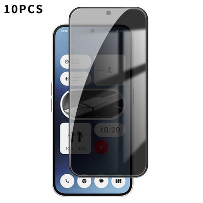 10pcs Kalebol High-Aluminum Screen-Printed Full-Coverage Black-Border Privacy Tempered Glass Film, For Nothing Phone 4b, For Nothing Phone 4a Pro, For Nothing Phone 4a, For Nothing Phone 3a Lite, For Nothing Phone 3, For Nothing CMF Phone 2 Pro        ...