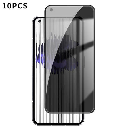 10pcs Kalebol High-Aluminum Screen-Printed Full-Coverage Black-Border Privacy Tempered Glass Film, For Nothing Phone 4b, For Nothing Phone 4a Pro, For Nothing Phone 4a, For Nothing Phone 3a Lite, For Nothing Phone 3, For Nothing CMF Phone 2 Pro        ...