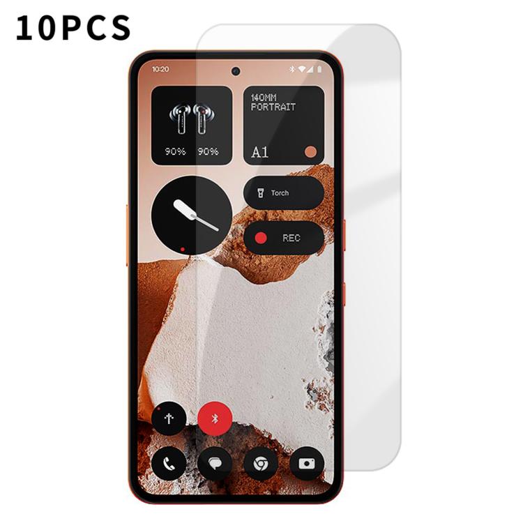 Kalebol 10pcs High-Aluminum Semi-Screen Anti-Fingerprint HD Tempered Glass Film, For Nothing Phone 4b, For Nothing Phone 4a Pro, For Nothing Phone 4a, For Nothing Phone 3a Lite, For Nothing Phone 3, For Nothing CMF Phone 2 Pro, For Nothing Phone 3a    ...