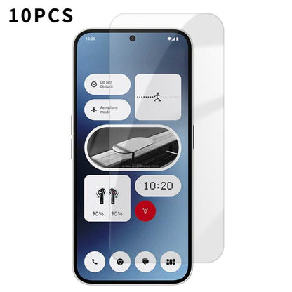 Kalebol 10pcs High-Aluminum Semi-Screen Anti-Fingerprint HD Tempered Glass Film, For Nothing Phone 4b, For Nothing Phone 4a Pro, For Nothing Phone 4a, For Nothing Phone 3a Lite, For Nothing Phone 3, For Nothing CMF Phone 2 Pro, For Nothing Phone 3a    ...