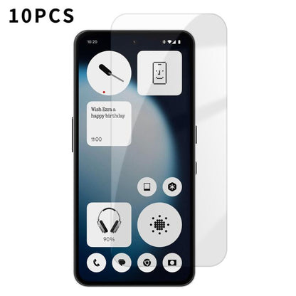Kalebol 10pcs High-Aluminum Semi-Screen Anti-Fingerprint HD Tempered Glass Film, For Nothing Phone 4b, For Nothing Phone 4a Pro, For Nothing Phone 4a, For Nothing Phone 3a Lite, For Nothing Phone 3, For Nothing CMF Phone 2 Pro, For Nothing Phone 3a    ...