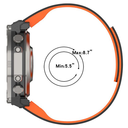 Pleated Texture Magnetic Silicone Watch Band, For Amazfit T-Rex Ultra 2