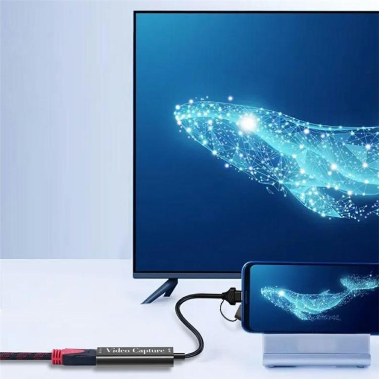 HU-02A Câble adaptateur de diffusion en direct HDMI vers USB / Type-C 2 en 1 Carte de capture vidéo, HU-02A