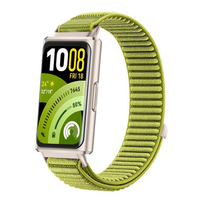 Woven Nylon Hook And Loop Fastener Metal Interface Watch Band, For Huawei Band 11 / Band 11 Pro