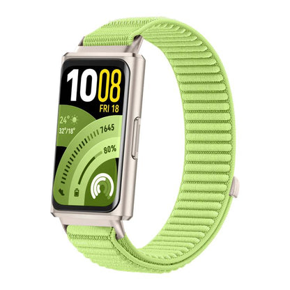 Woven Nylon Hook And Loop Fastener Metal Interface Watch Band, For Huawei Band 11 / Band 11 Pro