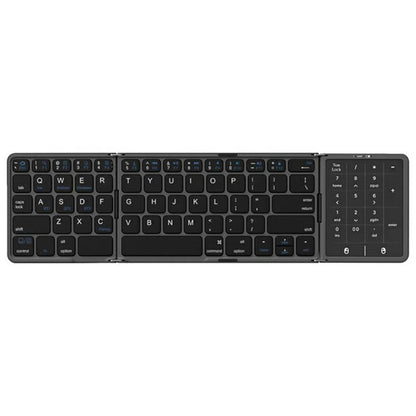 B089 ST Ultra Thin Tri-Folding Wireless Bluetooth Keyboard With Smart Trackpad, B089 ST