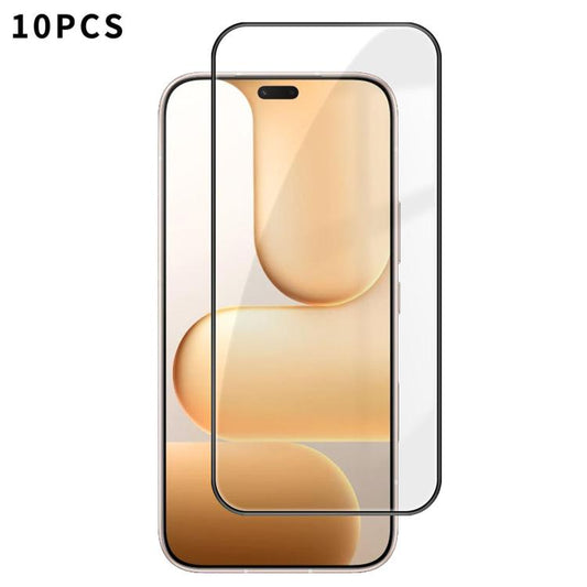 10pcs Kalebol High-Aluminum Screen-Printed Full-Coverage Anti-Fingerprint Black-Bordered HD Tempered Glass Film, For Honor 600 Lite, For Honor Magic8 Pro Air, For Honor Power2, For Honor X8d, For Honor Win / Win RT