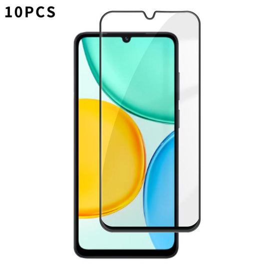 10pcs Kalebol High-Aluminum Screen-Printed Full-Coverage Anti-Fingerprint Black-Bordered HD Tempered Glass Film, For Honor X5d 4G, For Honor 600 Pro Global, For Honor 600 Global, For Honor 600 Lite, For Honor X6d 5G, For Honor Magic8 Pro Air