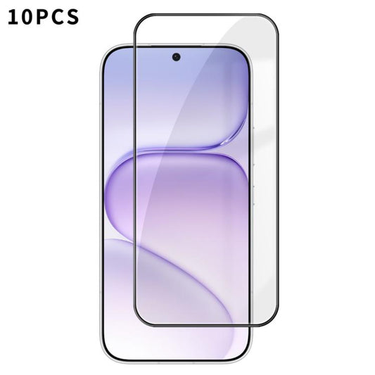 10pcs Kalebol High-Aluminum Screen-Printed Full-Coverage Anti-Fingerprint Black-Bordered HD Tempered Glass Film, For Honor 600 Super Edition, For Honor 500 Smart Indian 5G, For Honor X5d 4G, For Honor 600 Pro Global, For Honor 600 Global               ...