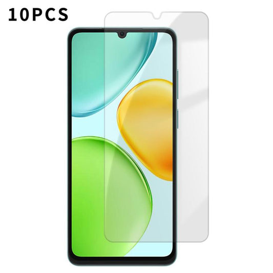 Kalebol 10pcs High-Aluminum Semi-Screen Anti-Fingerprint HD Tempered Glass Film, For Honor 600 Super Edition, For Honor 500 Smart Indian 5G, For Honor X5d 4G, For Honor 600 Pro Global, For Honor 600 Global, For Honor 600 Lite Global, For Honor X6d 5G  ...