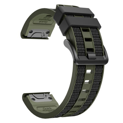 Two Color Matching Sports Silicone Quick Release Watch Band, For Garmin 26mm, For Garmin 22mm