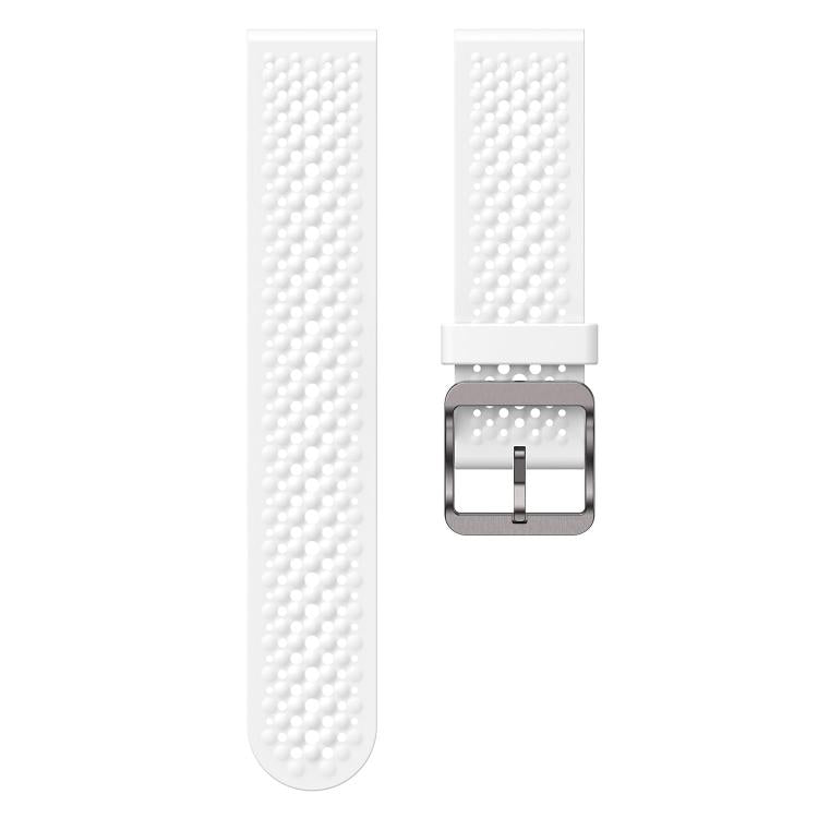 Perforated Breathable Pin Buckle Silicone Watch Band, 18mm, 20mm, 22mm
