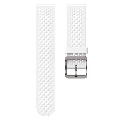 Perforated Breathable Pin Buckle Silicone Watch Band, 18mm, 20mm, 22mm