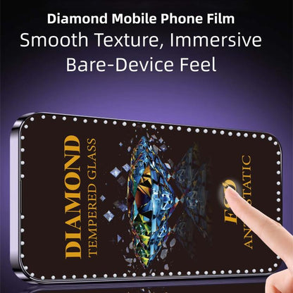 10pcs Full-Screen Diamond-Studded Silkscreen High-Definition Anti-Static Tempered Glass Film, For Tecno  Spark 40, For Tecno Camon 40, For Tecno Spark 30, For Tecno Spark Go 1, For Tecno Camon 30