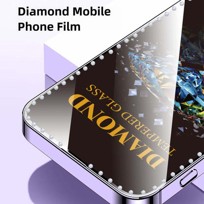 10pcs Full-Screen Diamond-Studded Silkscreen High-Definition Anti-Static Tempered Glass Film, For Tecno  Spark 40, For Tecno Camon 40, For Tecno Spark 30, For Tecno Spark Go 1, For Tecno Camon 30