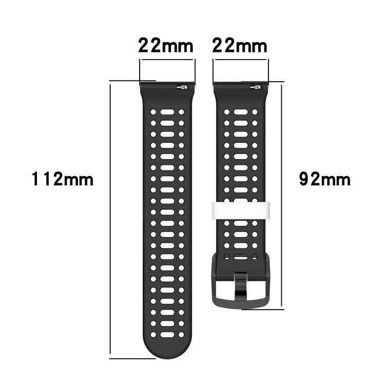Perforated Double Color Silicone Watch Band, For Huawei Watch GT Runner 2