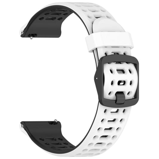 Perforated Double Color Silicone Watch Band, 20mm, 22mm