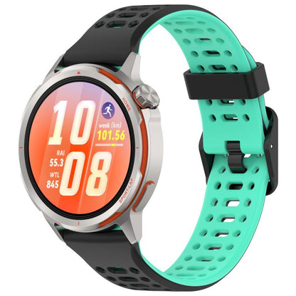 Perforated Double Color Silicone Watch Band, 20mm, 22mm