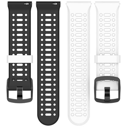 Perforated Double Color Silicone Watch Band, 20mm, 22mm