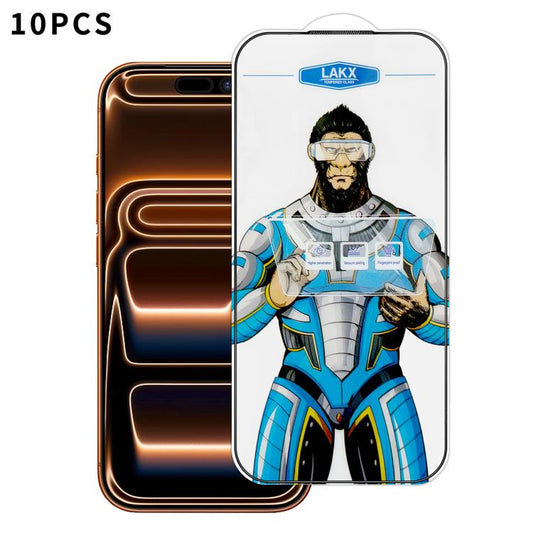 10pcs Blue Gorilla Anti-fingerprint Anti-static Silk Screen HD Electroplated Tempered Glass Film, For iPhone 18 Pro / 17 Pro, For iPhone 18 Pro Max / 17 Pro Max, For iPhone 17e, For iPhone 17, For iPhone Air, For iPhone 16e, For iPhone 16 Pro Max      ...