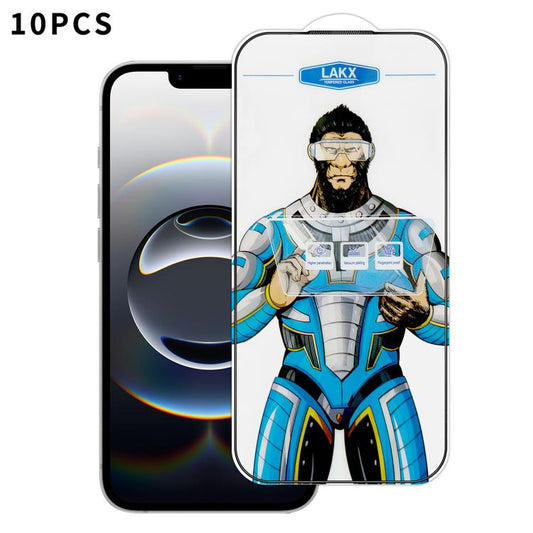 10pcs Blue Gorilla Anti-fingerprint Anti-static Silk Screen HD Electroplated Tempered Glass Film, For iPhone 17e, For iPhone 17 Pro Max, For iPhone 17 Pro, For iPhone 17, For iPhone Air, For iPhone 16e, For iPhone 16 Pro Max, For iPhone 16 Pro         ...