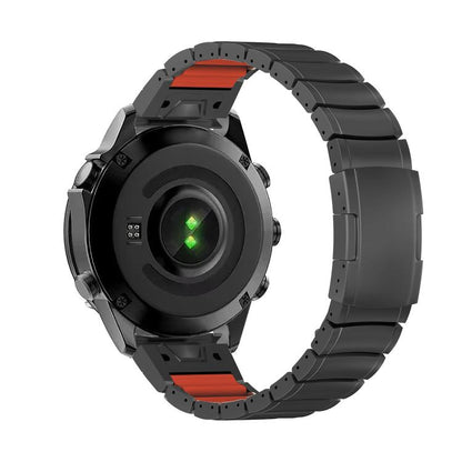 Turtle Buckle One Bead Silicone Titanium Alloy Watch Band, For Garmin 26mm, For Garmin 22mm