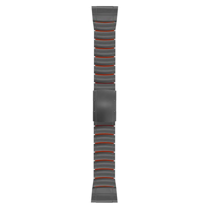 Turtle Buckle One Bead Silicone Titanium Alloy Watch Band, For Garmin 26mm, For Garmin 22mm