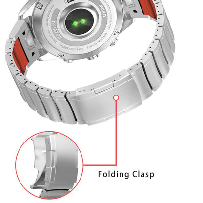Turtle Buckle One Bead Silicone Titanium Alloy Watch Band, For Garmin 26mm, For Garmin 22mm