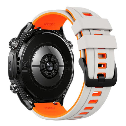 Speed Shadow Sports Two Color Silicone Watch Band, 22mm