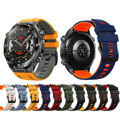 Speed Shadow Sports Two Color Silicone Watch Band, 22mm