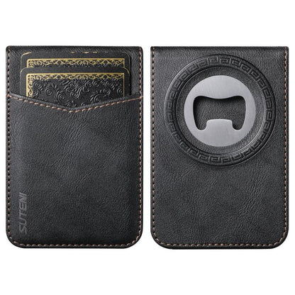 Suteni S5 Bottle Opener, Magnetic Card Holder with Card Slot