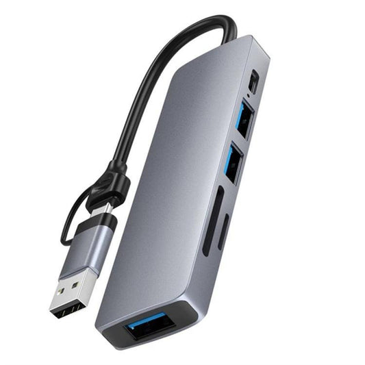محطة إرساء متعددة المنافذ HC-13FL من النوع C / USB-A إلى USB 3.0 / 2.0، قارئ بطاقات SD وTF، HC-13FL