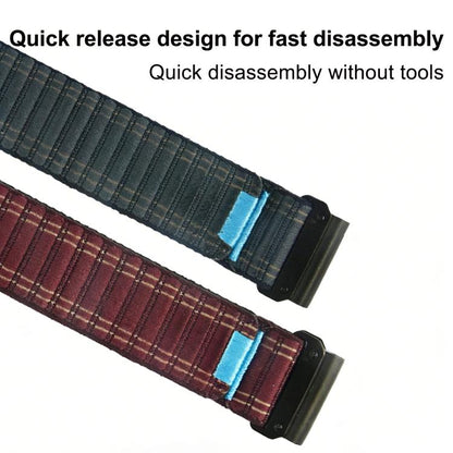 Wave Texture Nylon Hook and Loop Fastener Quick Release Watch Band, For Garmin 26mm, For Garmin 22mm, For Garmin 20mm