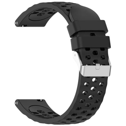 Perforated Pin Buckle Solid Color Silicone Watch Band, For Amazfit Active 3 Premium