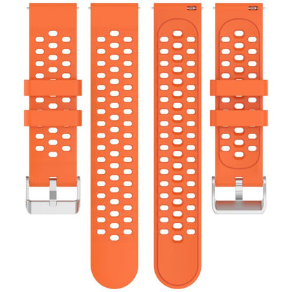 Perforated Pin Buckle Solid Color Silicone Watch Band, For Amazfit Active 3 Premium