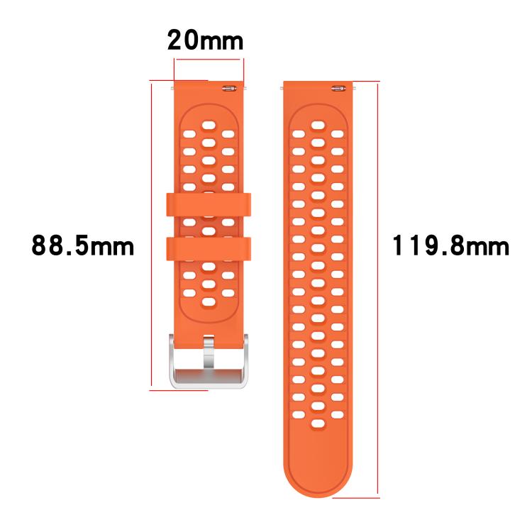 Perforated Pin Buckle Solid Color Silicone Watch Band, For Amazfit Active 3 Premium