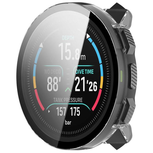 Tempered Glass Film Integrated PC Watch Protective Case, For Suunto Nautic S