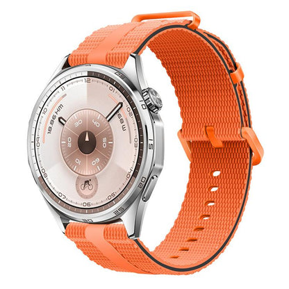 Line Pattern Silicone Watch Band, 18mm, 20mm, 22mm