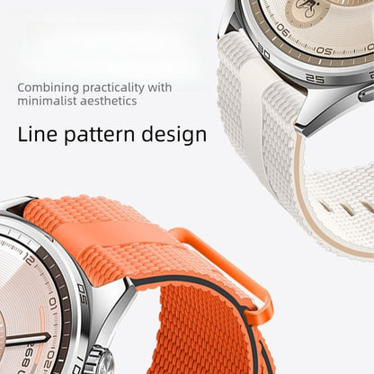 Line Pattern Silicone Watch Band, 18mm, 20mm, 22mm