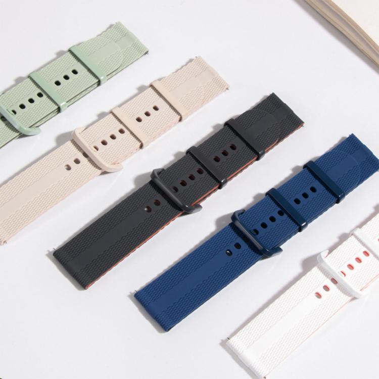 Line Pattern Silicone Watch Band, 18mm, 20mm, 22mm