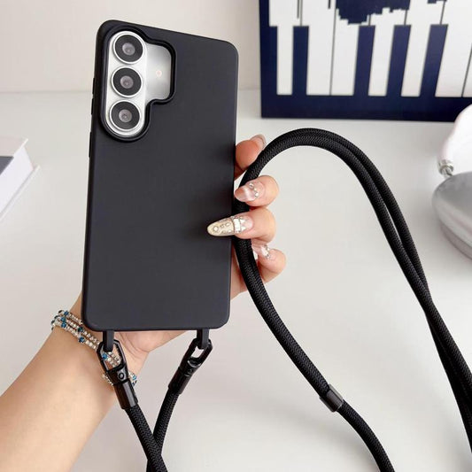 Candy Silicone Shockproof Phone Case with 7mm Crossbody Lanyard, For Samsung Galaxy S26+ 5G, For Samsung Galaxy S25 Edge  5G, For samsung Galaxy S26 Ultra 5G, For Samsung Galaxy S26 5G, For Samsung Galaxy S25 FE 5G, For Samsung Galaxy A17 5G           ...