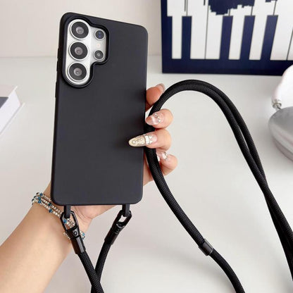 Candy Silicone Shockproof Phone Case with 7mm Crossbody Lanyard, For Samsung Galaxy S26+ 5G, For Samsung Galaxy S25 Edge  5G, For samsung Galaxy S26 Ultra 5G, For Samsung Galaxy S26 5G, For Samsung Galaxy S25 FE 5G, For Samsung Galaxy A17 5G           ...