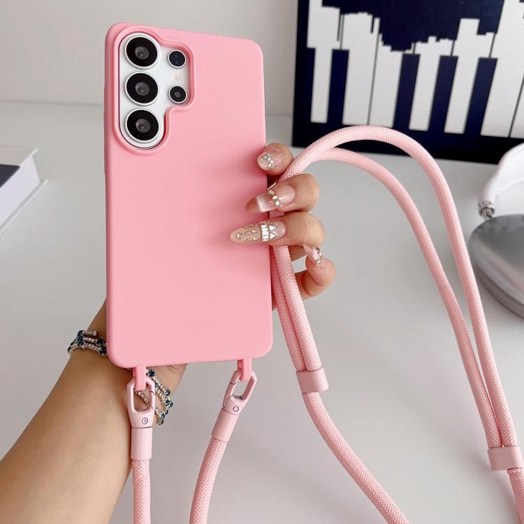 Candy Silicone Shockproof Phone Case with 7mm Crossbody Lanyard, For Samsung Galaxy S26+ 5G, For Samsung Galaxy S25 Edge  5G, For samsung Galaxy S26 Ultra 5G, For Samsung Galaxy S26 5G, For Samsung Galaxy S25 FE 5G, For Samsung Galaxy A17 5G           ...