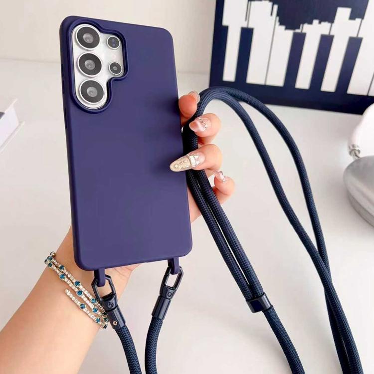 Candy Silicone Shockproof Phone Case with 7mm Crossbody Lanyard, For Samsung Galaxy S26+ 5G, For Samsung Galaxy S25 Edge  5G, For samsung Galaxy S26 Ultra 5G, For Samsung Galaxy S26 5G, For Samsung Galaxy S25 FE 5G, For Samsung Galaxy A17 5G           ...