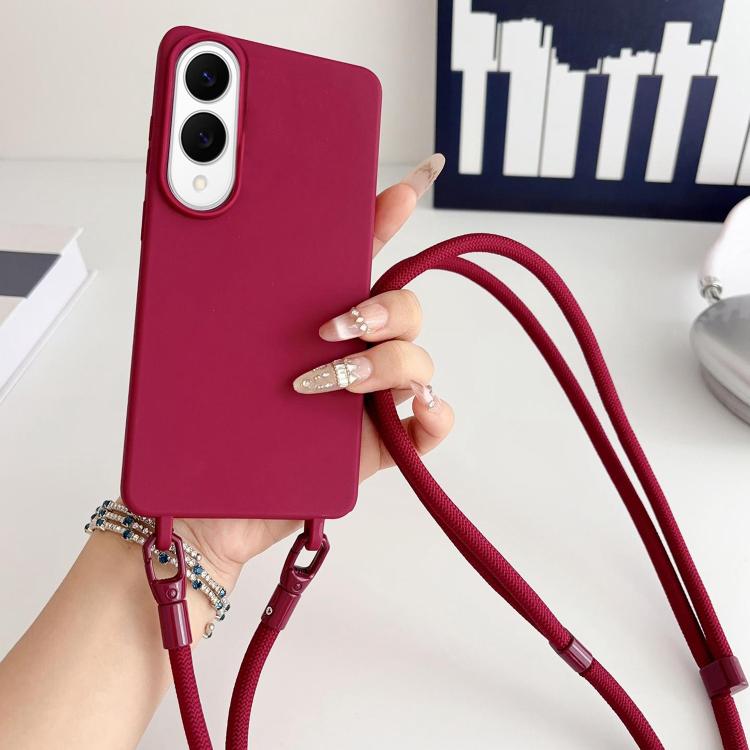 Candy Silicone Shockproof Phone Case with 7mm Crossbody Lanyard, For Samsung Galaxy S26+ 5G, For Samsung Galaxy S25 Edge  5G, For samsung Galaxy S26 Ultra 5G, For Samsung Galaxy S26 5G, For Samsung Galaxy S25 FE 5G, For Samsung Galaxy A17 5G           ...
