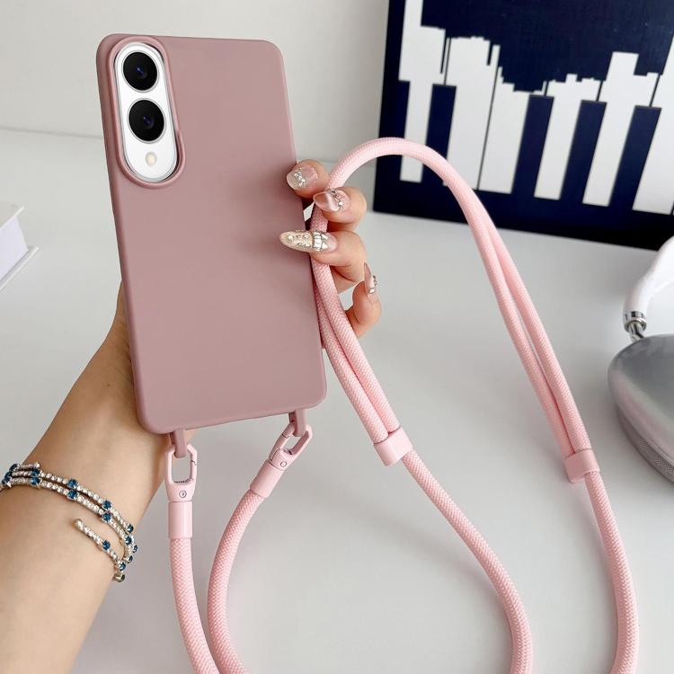 Candy Silicone Shockproof Phone Case with 7mm Crossbody Lanyard, For Samsung Galaxy S26+ 5G, For Samsung Galaxy S25 Edge  5G, For samsung Galaxy S26 Ultra 5G, For Samsung Galaxy S26 5G, For Samsung Galaxy S25 FE 5G, For Samsung Galaxy A17 5G           ...