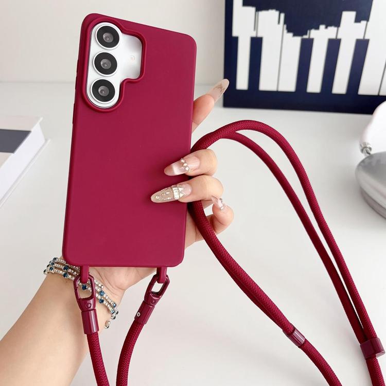 Candy Silicone Shockproof Phone Case with 7mm Crossbody Lanyard, For Samsung Galaxy S26+ 5G, For Samsung Galaxy S25 Edge  5G, For samsung Galaxy S26 Ultra 5G, For Samsung Galaxy S26 5G, For Samsung Galaxy S25 FE 5G, For Samsung Galaxy A17 5G           ...