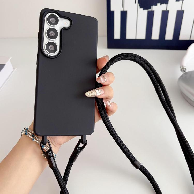 Candy Silicone Shockproof Phone Case with 7mm Crossbody Lanyard, For Samsung Galaxy S26+ 5G, For Samsung Galaxy S25 Edge  5G, For samsung Galaxy S26 Ultra 5G, For Samsung Galaxy S26 5G, For Samsung Galaxy S25 FE 5G, For Samsung Galaxy A17 5G           ...