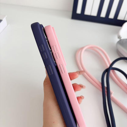 Candy Silicone Shockproof Phone Case with 7mm Crossbody Lanyard, For Samsung Galaxy S26+ 5G, For Samsung Galaxy S25 Edge  5G, For samsung Galaxy S26 Ultra 5G, For Samsung Galaxy S26 5G, For Samsung Galaxy S25 FE 5G, For Samsung Galaxy A17 5G           ...