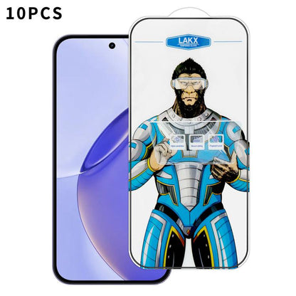 10pcs Blue Gorilla Anti-fingerprint Anti-static Silk Screen HD Electroplated Tempered Glass Film, For Realme Neo8, For Realme 16 Pro 5G, For Realme GT 8 Pro Global, For Realme C71 4G, For Realme C73 5G, For Realme Neo7 Turbo, For Realme GT 7T          ...